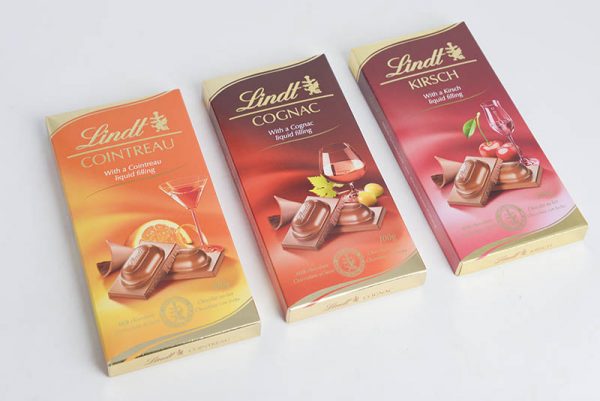Tavolette cioccolato lindt cointreau cognac kirsch